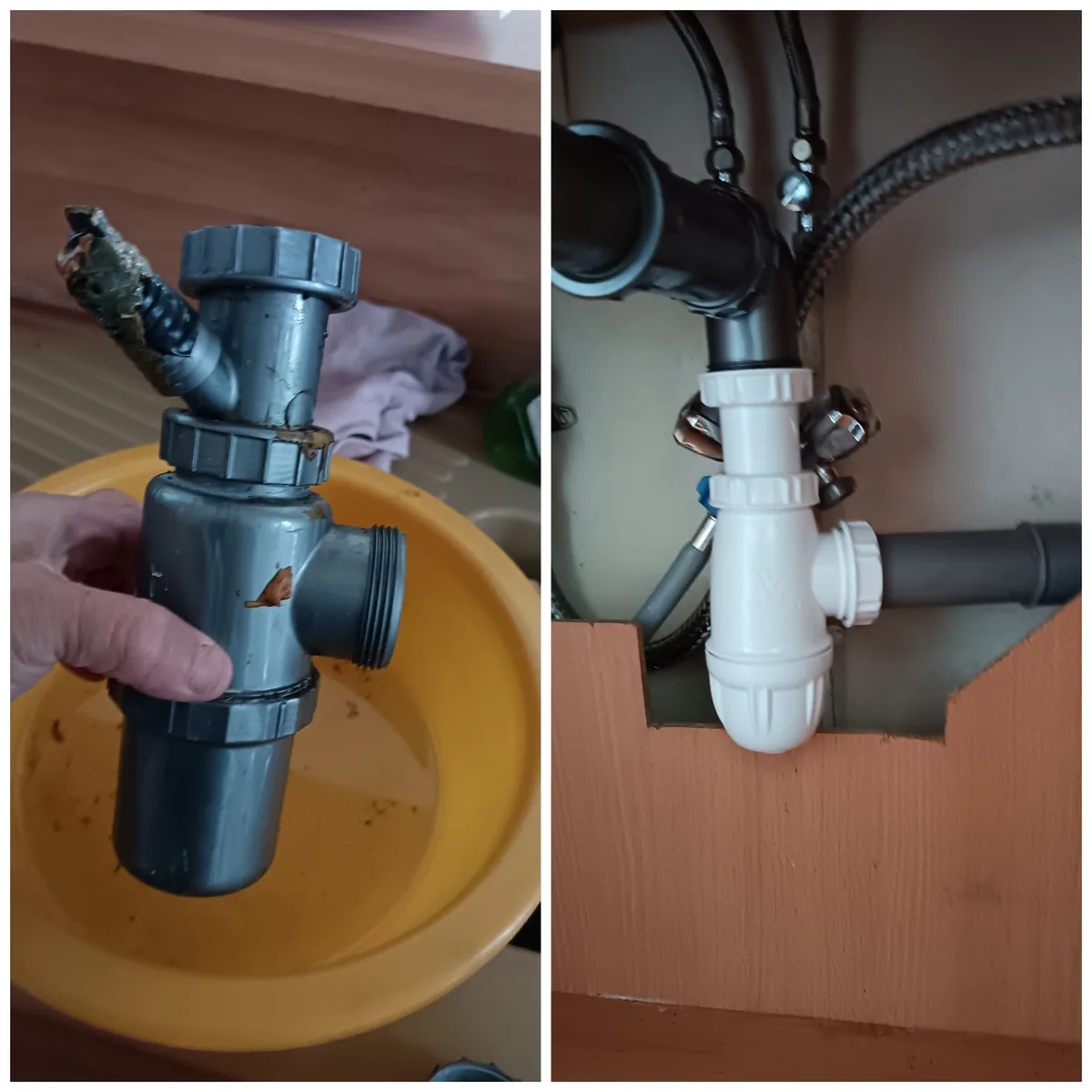 Démontage de siphon lors d'un débouchage de canalisation à Annecy - Assistance 7/24