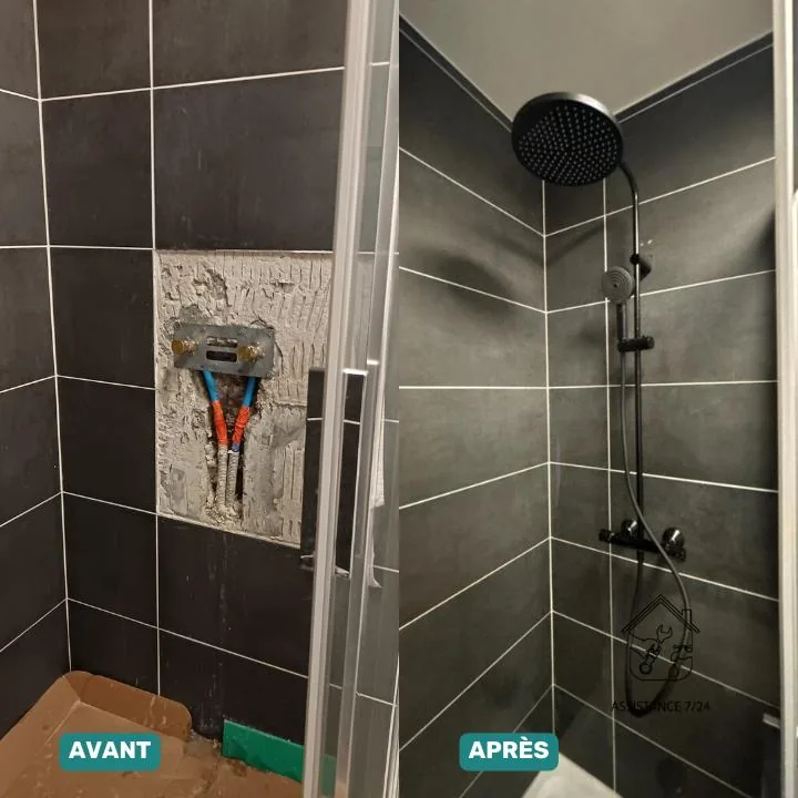 Rénovation complète de salle de bain avec douche à l'italienne à Annecy - Assistance 7/24